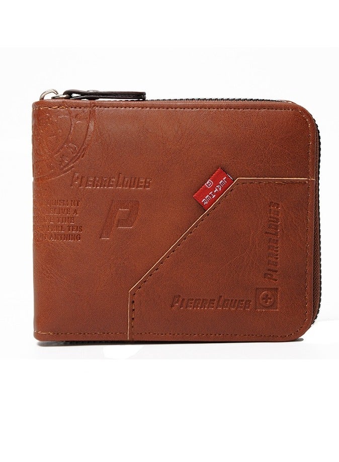 New Multi Card Three Fold Zipper Wallet