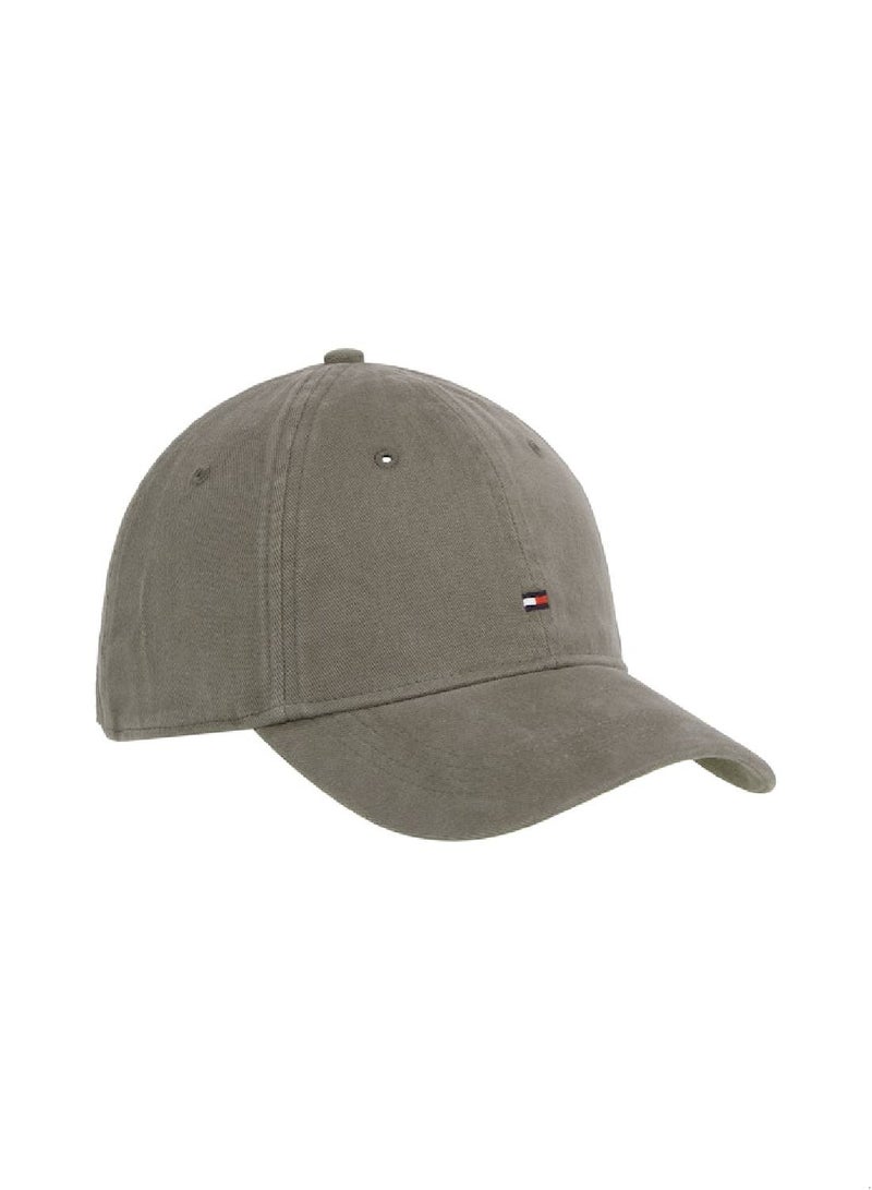 Men's Hilfiger Flag Six-Panel Baseball Cap, Grey - Cotton