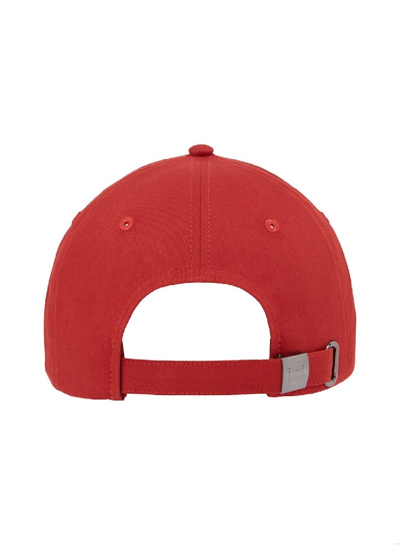 Men's  Logo Embroidery Six, Red - Cotton