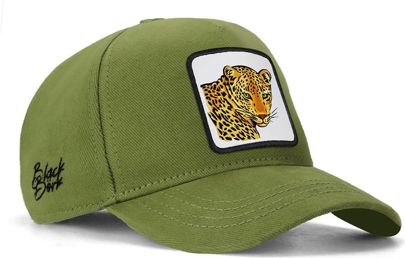 V1 Baseball Kids Jaguar - Unisex Light Green Kids Hat (Cap) with 1 Code Logo