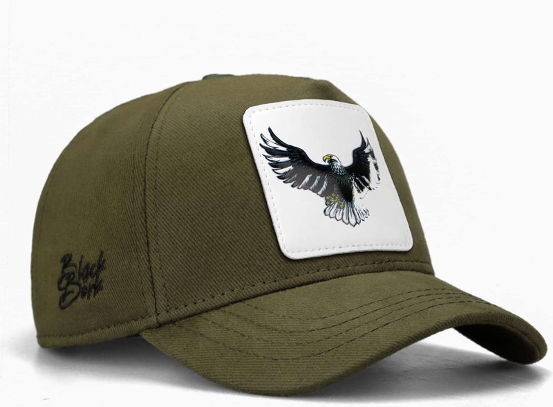 BlackBörk V1 Baseball Kids Kartal - Unisex Khaki Kids Hat (Cap) with 6 Code Logo