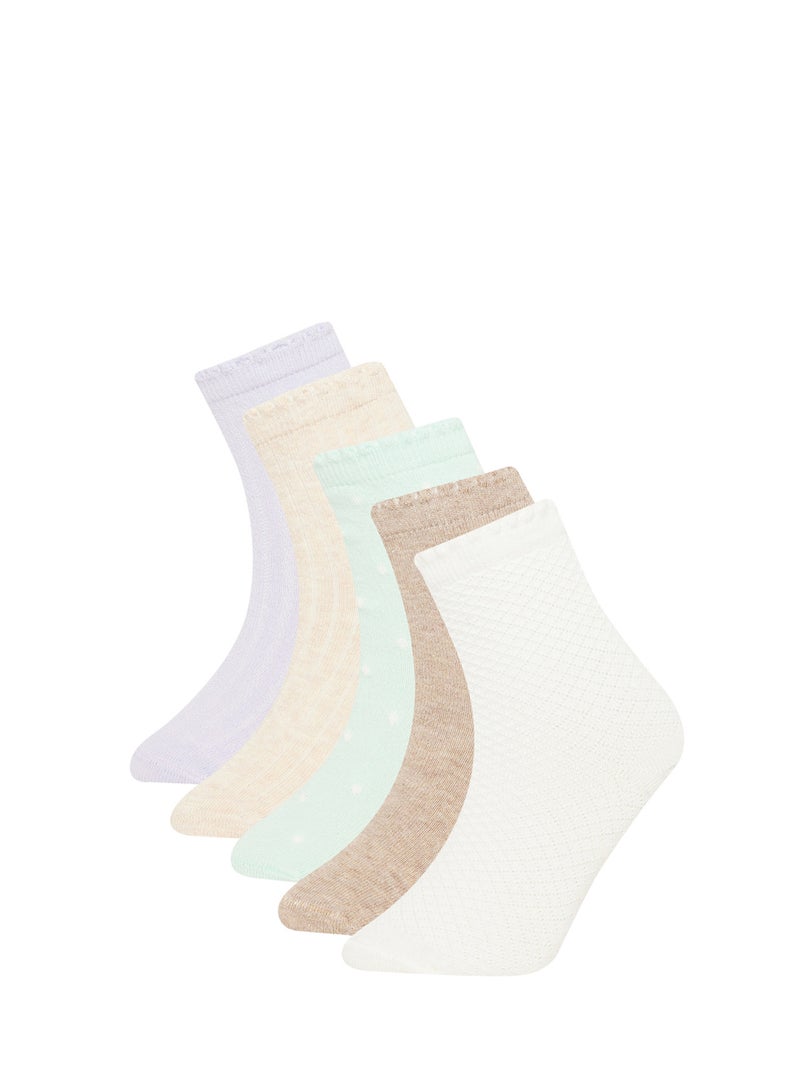 Seamless 5-Pack Cotton Long Socks