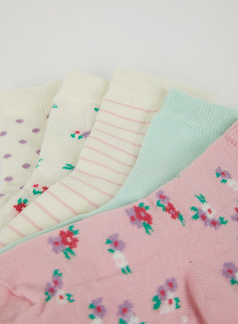 Seamless 5-Pack Cotton Long Socks