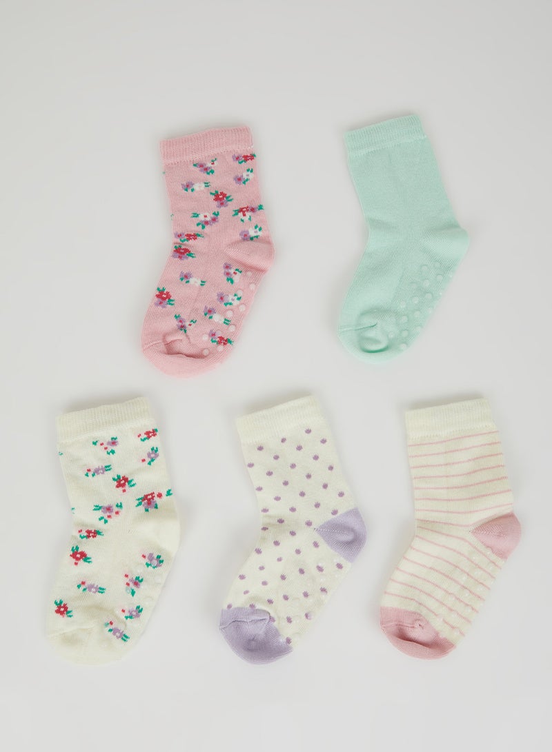 Seamless 5-Pack Cotton Long Socks