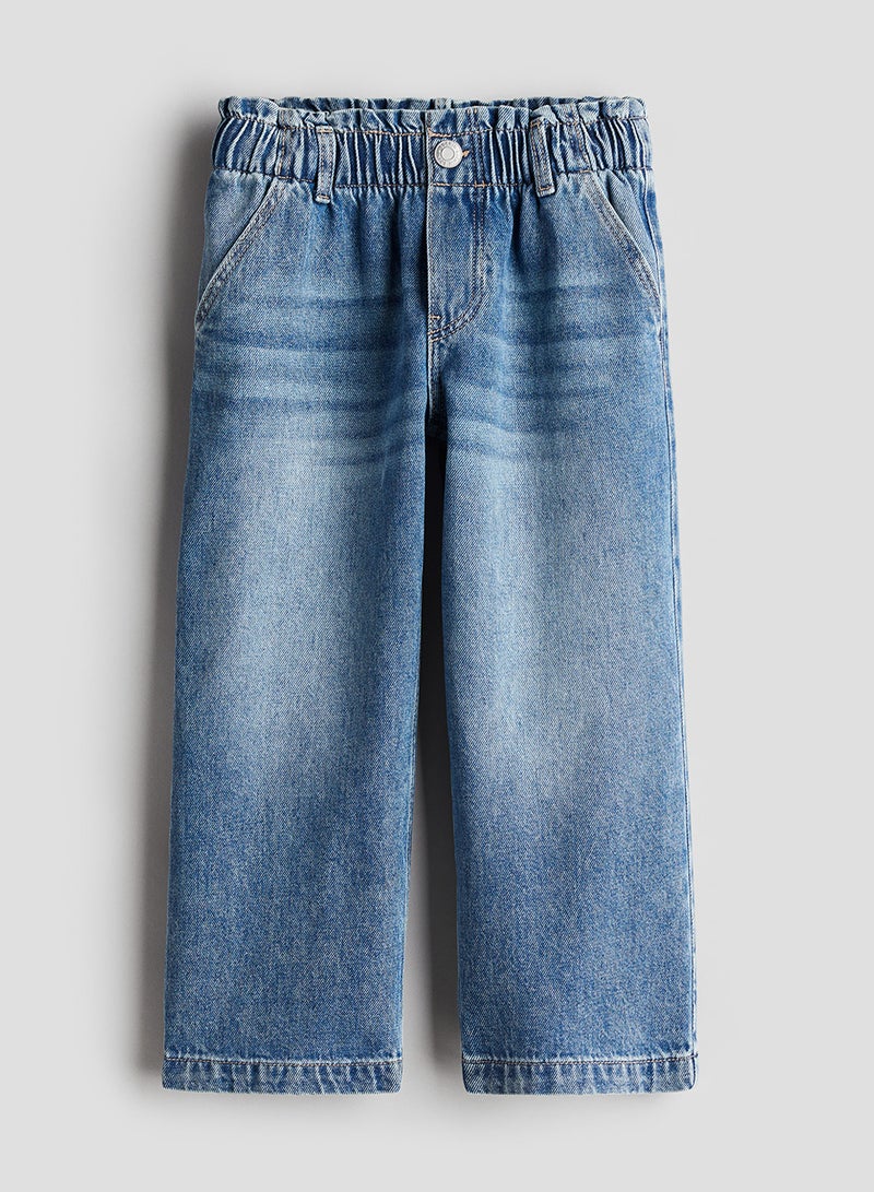 Wide Leg Paper Bag Jeans