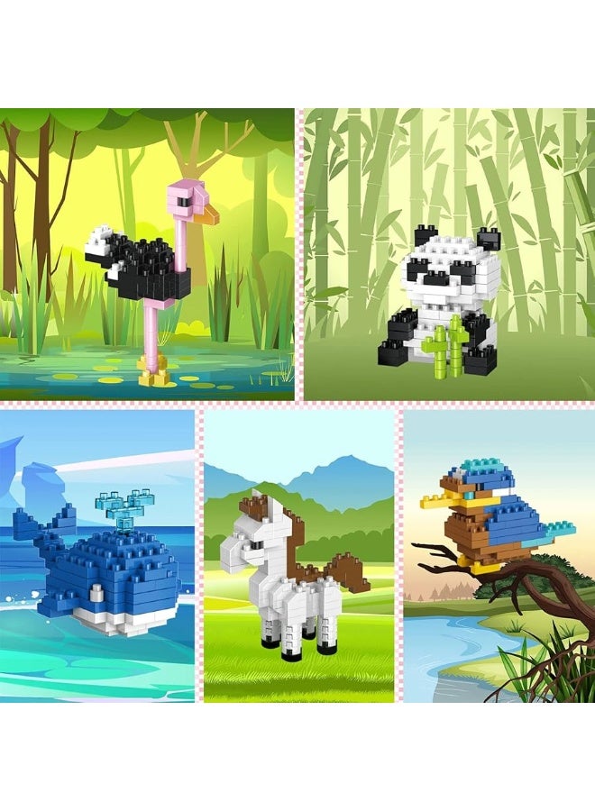 FUN LITTLE TOYS Mini Animals Building Blocks Sets for Goodie Bags, Prizes, Birthday Gifts, Party Favors for Kids 12 Boxes