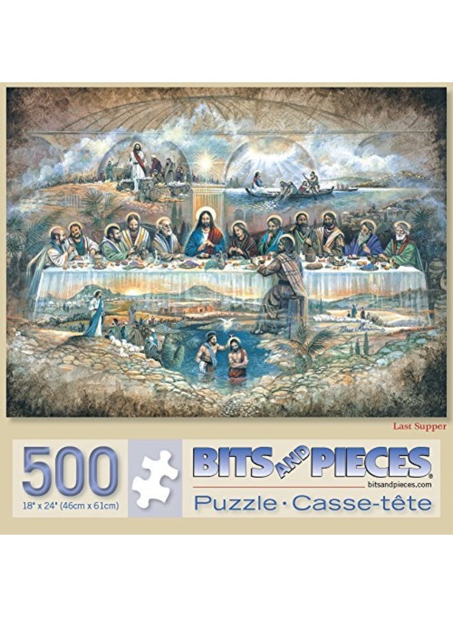 Bits and Pieces  500 Piece Jigsaw Puzzle for Adults  Last Supper  500 pc Religious Jigsaw by Artist Ruane Manning