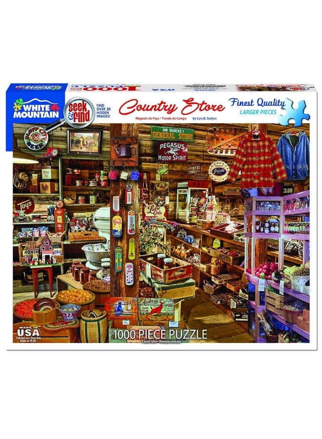 White Mountain Puzzles Country Store Seek  Find 1000 Piece Jigsaw Puzzle