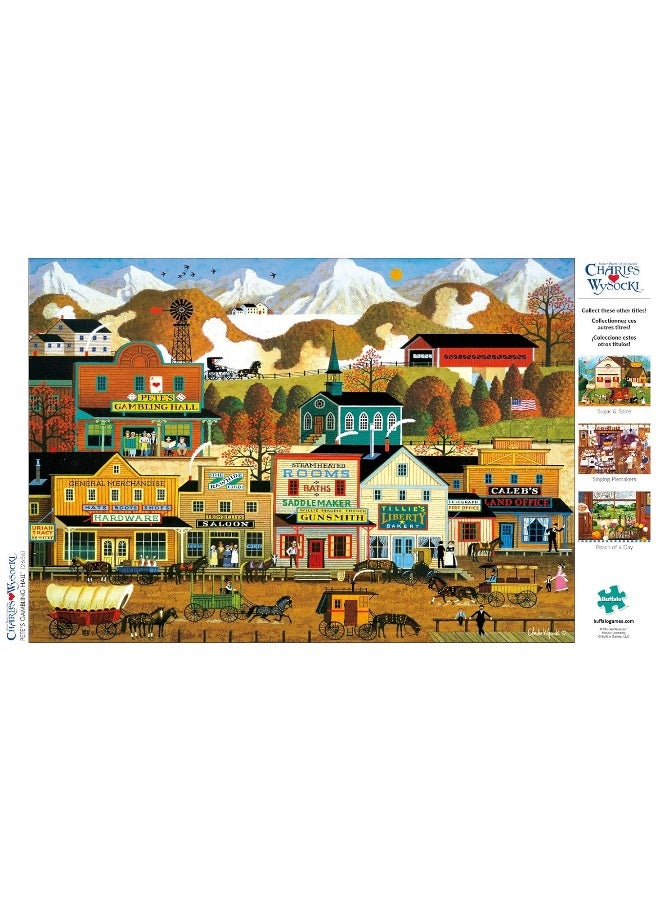 Buffalo Games  Charles Wysocki  Petes Gambling Hall  300 LARGE Piece Jigsaw Puzzle