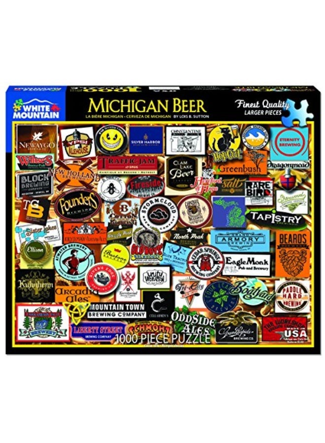 White Mountain Puzzles Michigan Beer  1000 Piece Jigsaw Puzzle