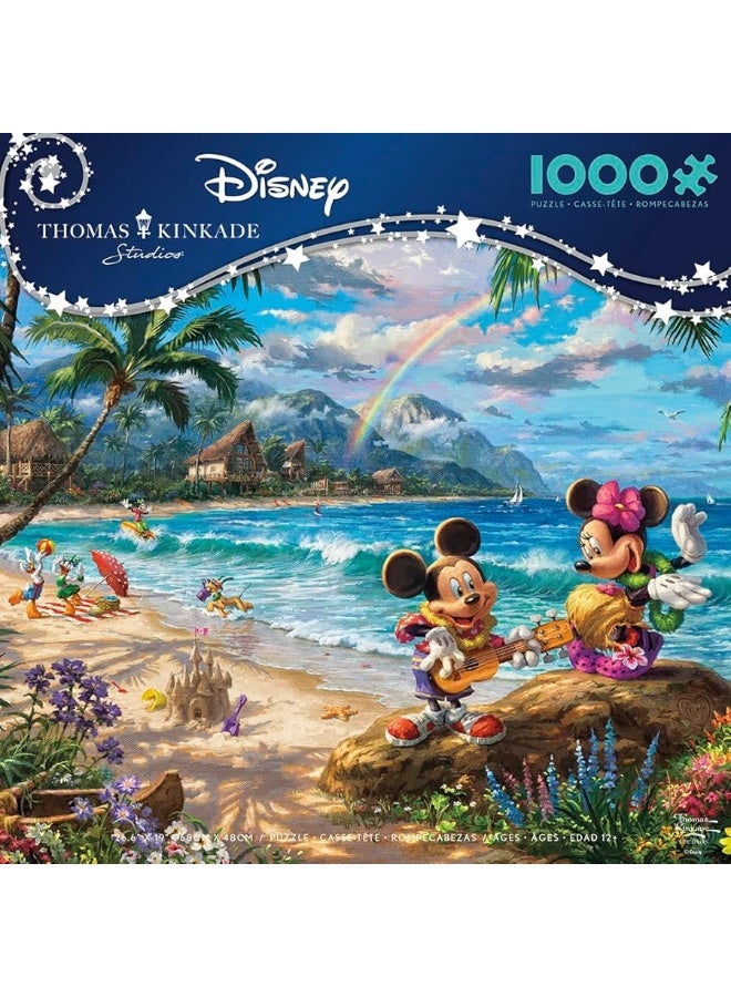 Ceaco - Thomas Kinkade - Disney - Mickey & Minnie in Hawaii - 1000 Piece Jigsaw Puzzle