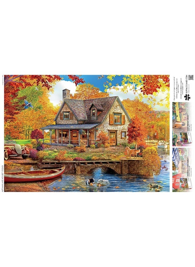 Buffalo Games - Angelo Bonito - Autumn Lake House - 500 Piece Jigsaw Puzzle for Adults Challenging Puzzle Perfect for Game Nights