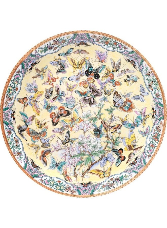 Bits and Pieces - 300 Piece Round Jigsaw Puzzle for Adults - Ninety-Nine Butterflies - 300 pc Jigsaw by Artist Bits and Pieces