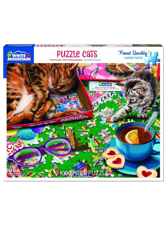 White Mountain Puzzle Cats 1000 Piece Jigsaw Puzzle