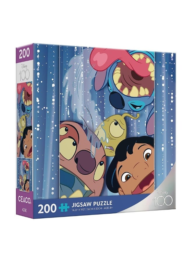 Ceaco - Disney's 100th Anniversary - Lilo & Stitch - Selfies - 200 Piece Jigsaw Puzzle