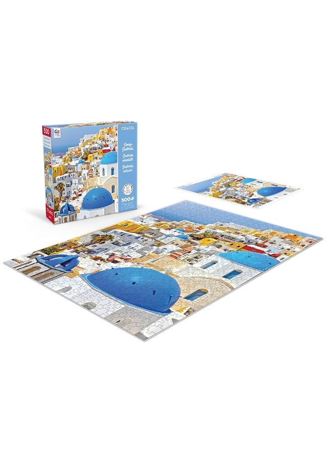 Ceaco - Sunny Santorini - 500 Piece Jigsaw Puzzle