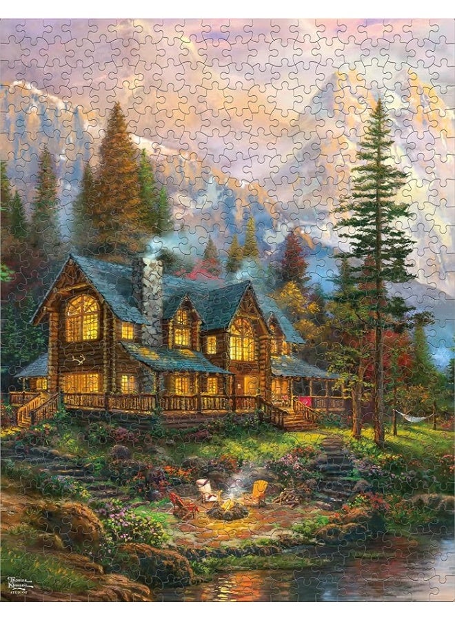 Ceaco - 8 in 1 Multipack - Thomas Kinkade - (2) Round 300 Piece, (4) 550 Piece, (1) 750 Piece (1) 1000 Piece Jigsaw Puzzles