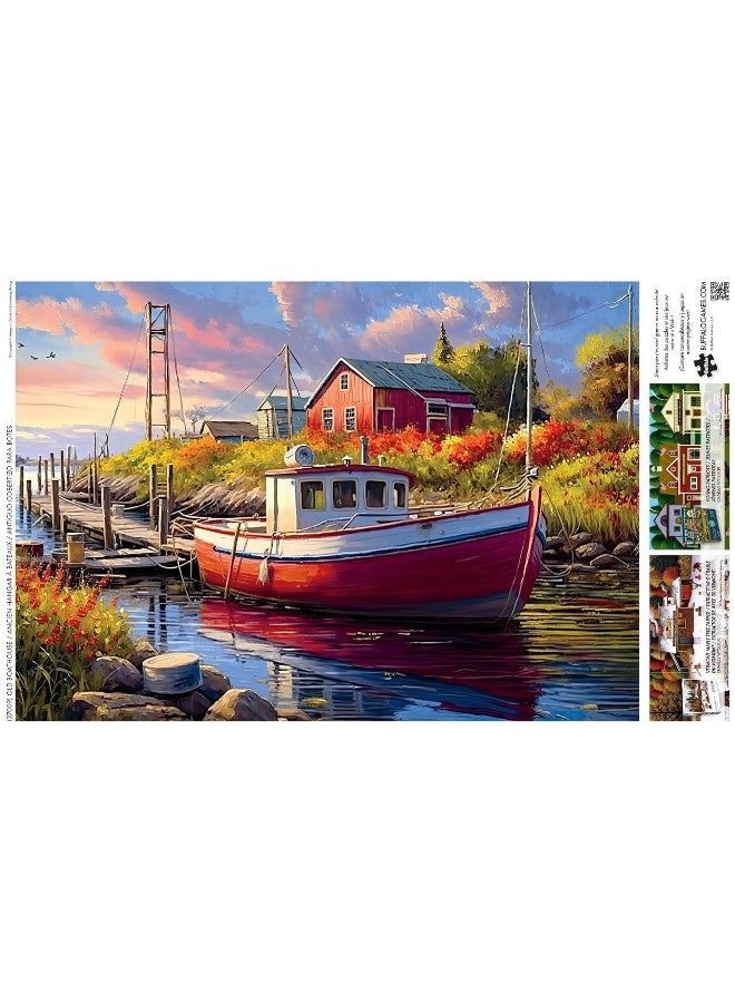 Buffalo Games - Imagine It Images - Old Boathouse - 500 Piece Jigsaw Puzzle for Adults Challenging Puzzle Perfect for Game Nights