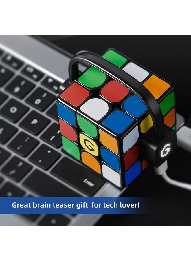 GiiKER Electronic Bluetooth Speed Cube i3s Realtime Connected STEM Smart Cube 3x3 for All Ages Companion App Support Online Battle with Cubers Across The Globe with Exclusive Charger