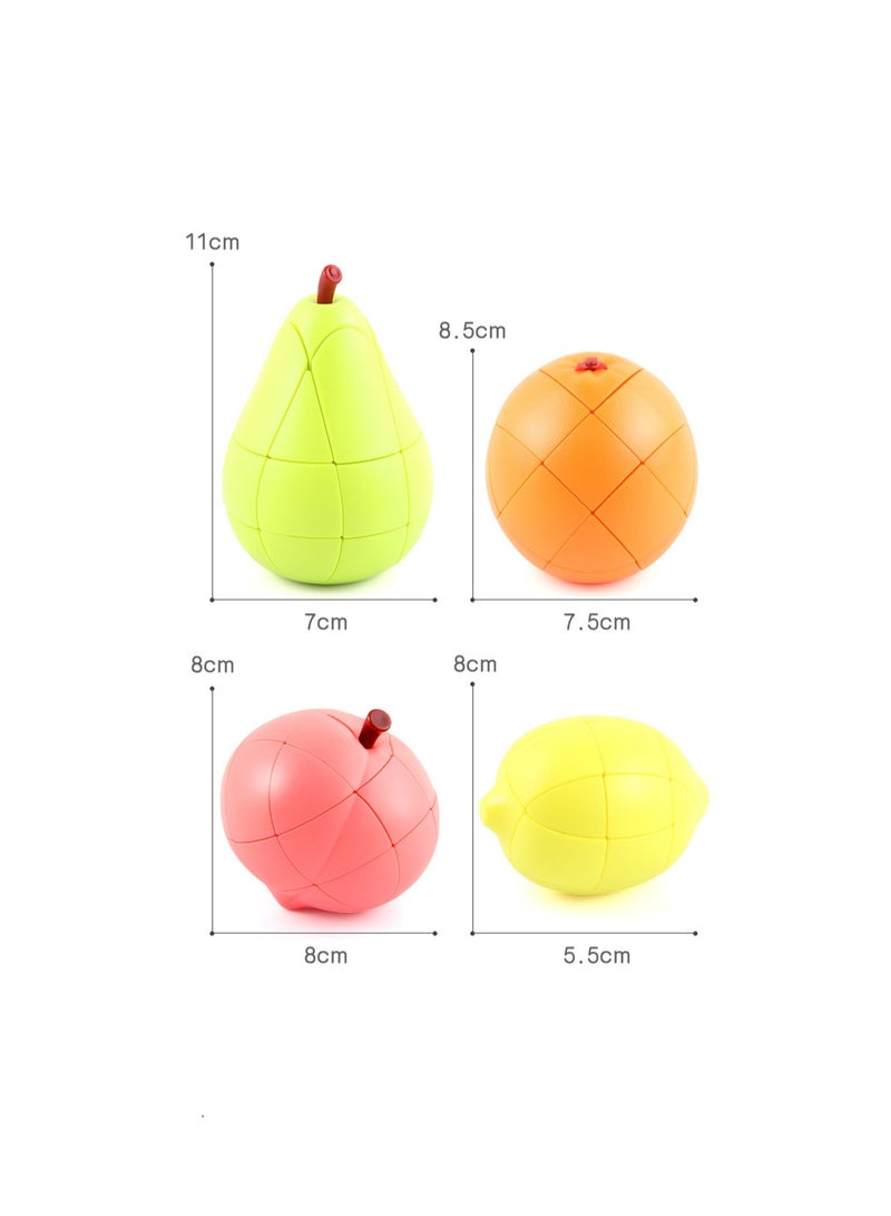 4-Pack Fruit Cube New Product Strange Decompression Fruit Series Twist The Cube Flip The Cube