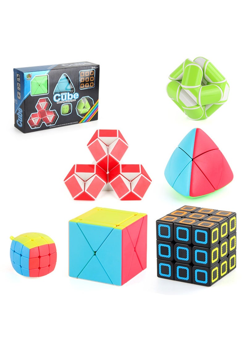 Rubik's Cube Ruler Series Gift Box Set Two- and Three-Order Mirror Rubik's Cube Children's Science Educational Toys (NO.FX7865 Rubik's Cube Set)