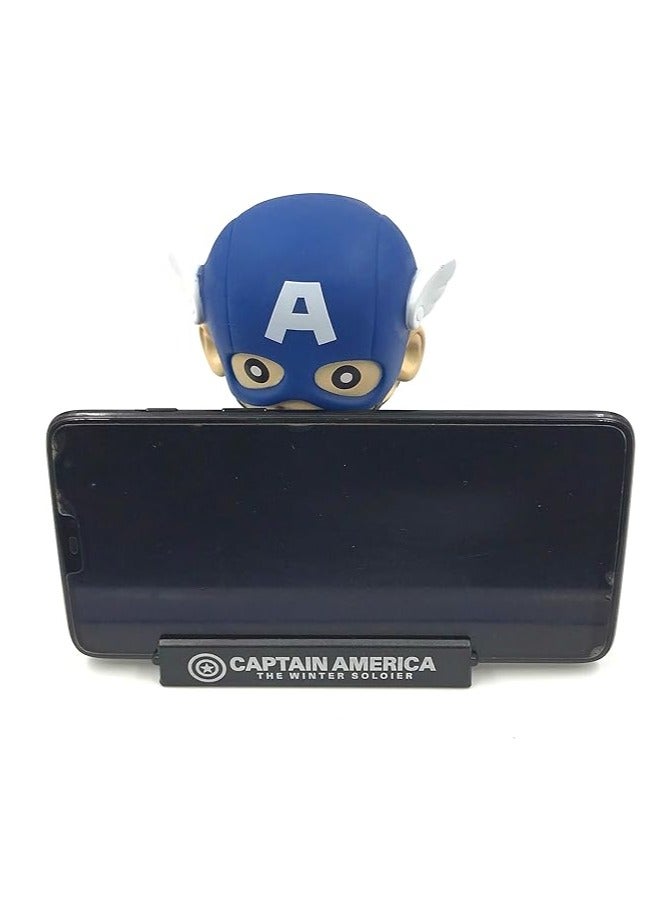 Baby Captain America Avengers Bobblehead with Mobile Holder | Durable Dashboard Decoration | Marvel Superhero Car Accessory