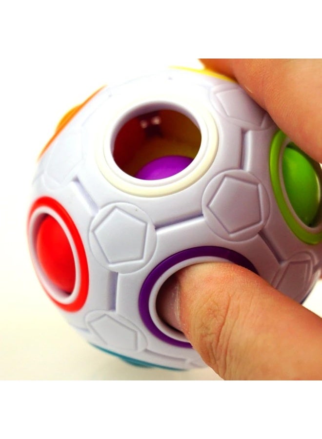 CuberSpeed Rainbow Ball Magic Cube Fidget Toy Puzzle Magic Rainbow Ball Puzzle Fun Fidget