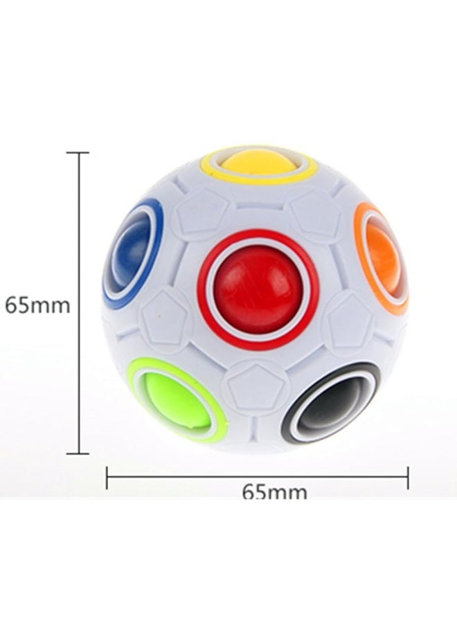 CuberSpeed Rainbow Ball Magic Cube Fidget Toy Puzzle Magic Rainbow Ball Puzzle Fun Fidget