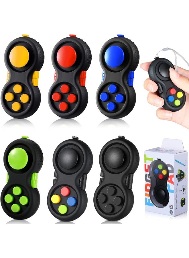 Skylety 6 Pieces Cam Fidget Pad Controller Relieve Anxiety Handheld Mini Handheld Fidget Pad Fidget Controller Stress Reducer for Adult Relieve StressMixed Colors