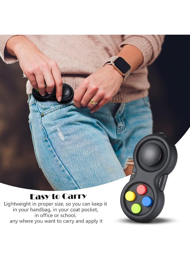 Skylety 6 Pieces Cam Fidget Pad Controller Relieve Anxiety Handheld Mini Handheld Fidget Pad Fidget Controller Stress Reducer for Adult Relieve StressMixed Colors