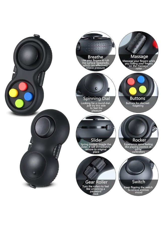 Skylety 6 Pieces Cam Fidget Pad Controller Relieve Anxiety Handheld Mini Handheld Fidget Pad Fidget Controller Stress Reducer for Adult Relieve StressMixed Colors