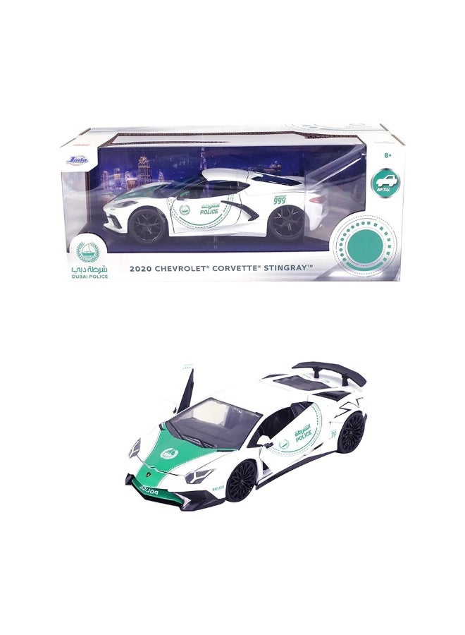 2020 Chevrolet Corvette Stingray Dubai Police Car (1:24)