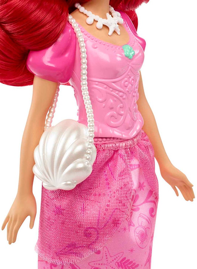 Princess Toys, Ariel Fashion Doll in Signature Pink Dress and 9 Accessories, Inspired by the Disney Movie