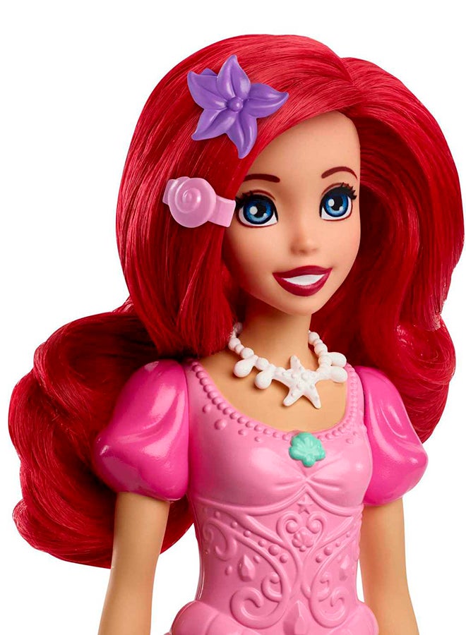 Princess Toys, Ariel Fashion Doll in Signature Pink Dress and 9 Accessories, Inspired by the Disney Movie