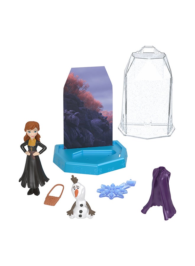 Frozen Small Doll Set, Ice Reveal with 1 Doll, Squishy Ice Gel and 6 Surprises Including Friend Figure & Play Pieces (Dolls May Vary)