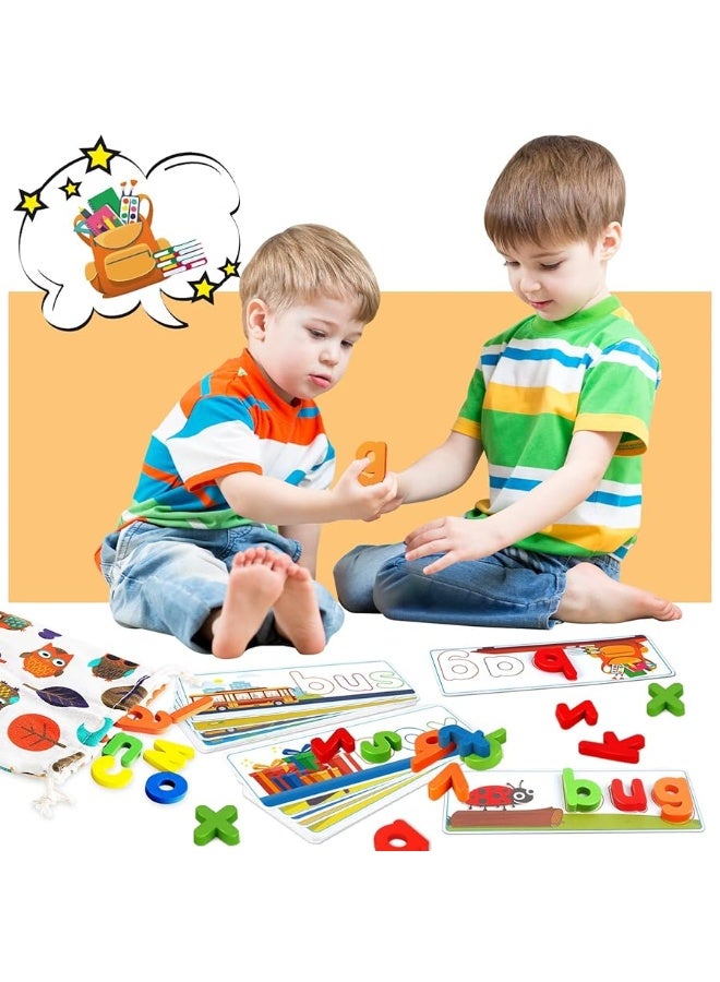 Learning Educational Toys and Gift for 3 4 5 6 Years Old Boys & Girls - See & Spell Matching Letter Game for Preschool Kids Learning Resources - STEM Educational Toys for Toddler Learning Activities