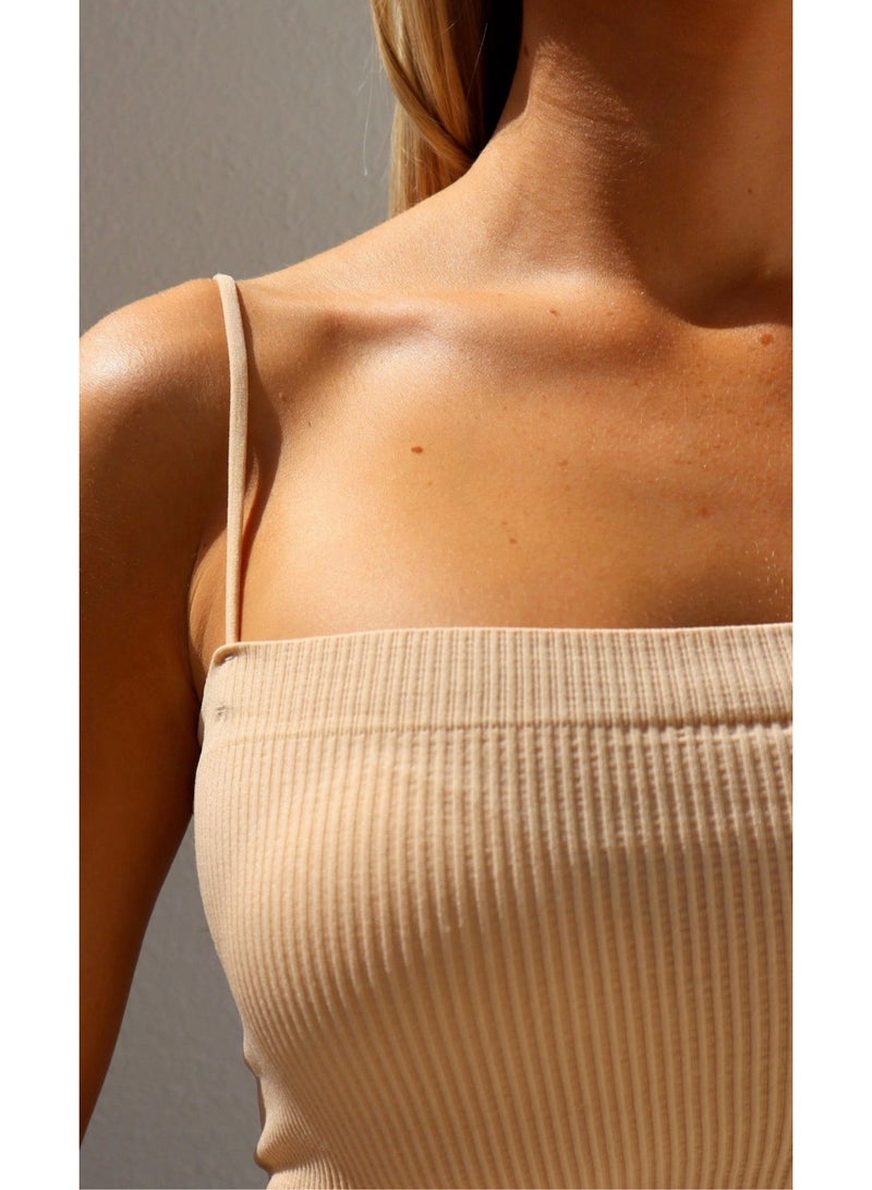 Katrina Crop Top - Beige