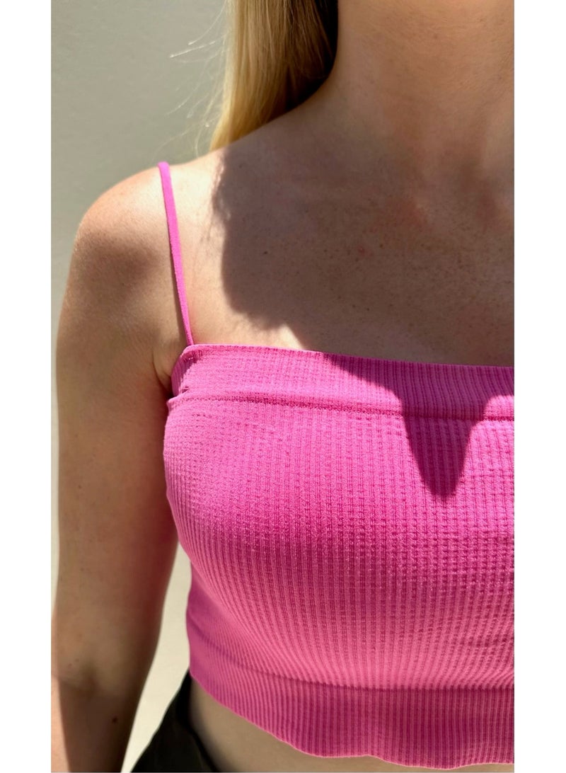 Katrina Crop Top - Hot Pink