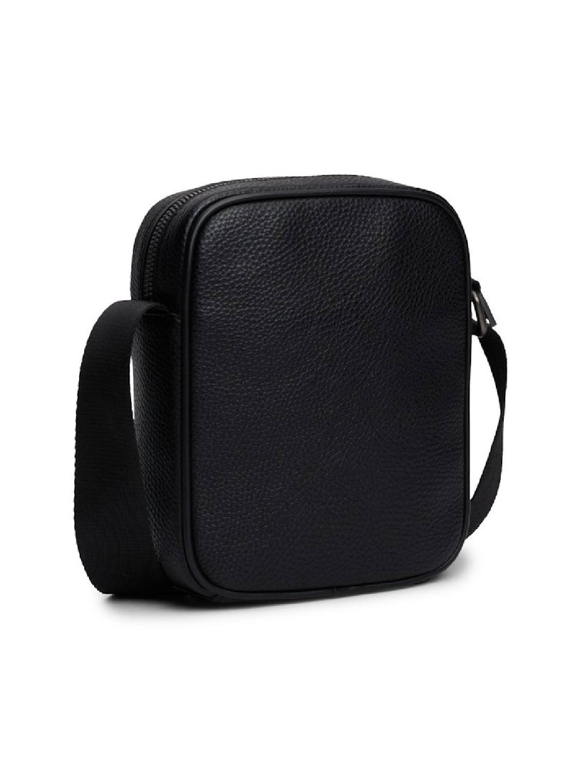 Men's Th Monogram Reporter Bag, Black - faux leather