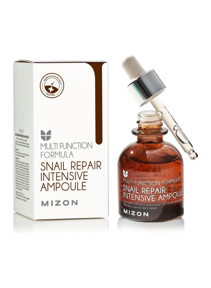 SNAIL REPAIR INTENSIVE AMPOULE 30ml Korean Skincare Repair serum with 80 percent snail mucin extract Intensive anti aging treatment Hydration Radiance and Rejuvenation