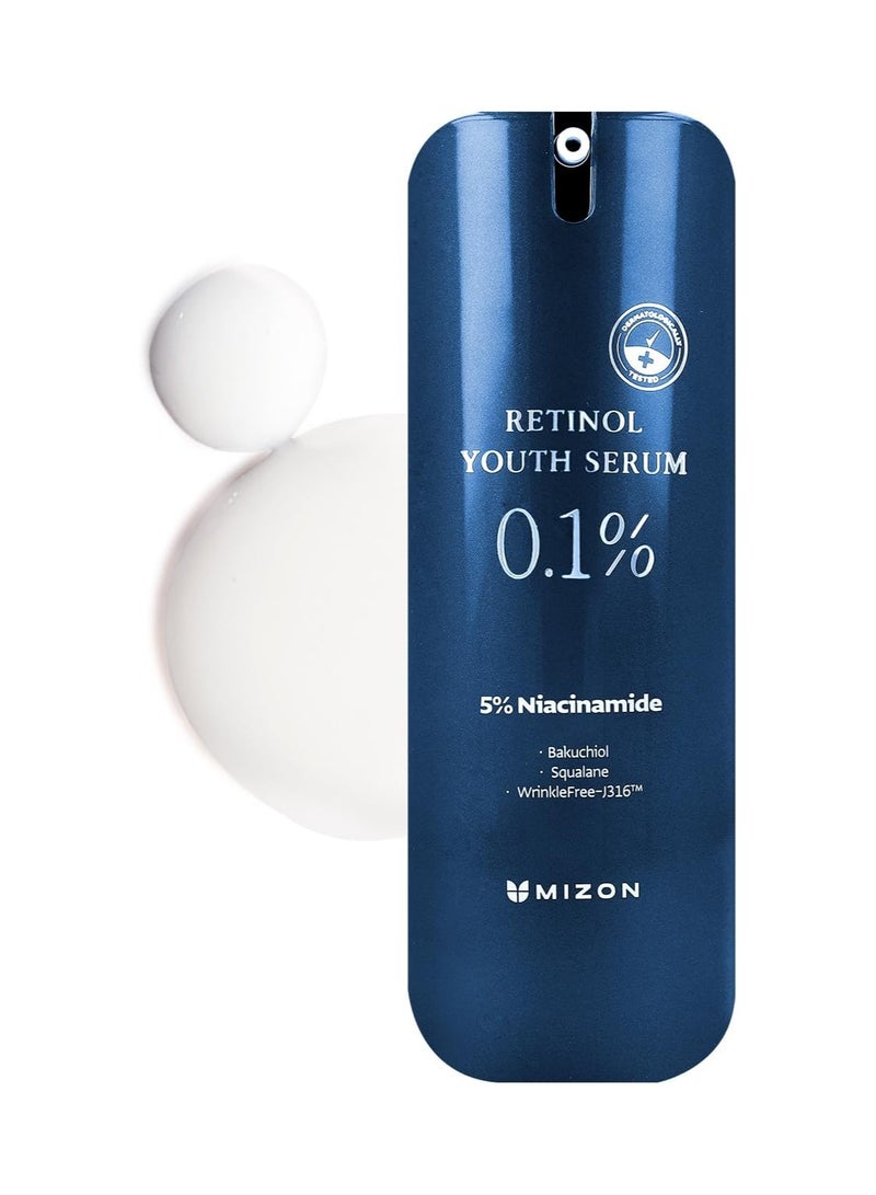 RETINOL YOUTH SERUM 28g Korean Skincare Advanced Anti Aging Serum with Retinol 0 1 percent and Bakuchiol Brightening Firming and Smoothing Anti Aging and Anti Wrinkle