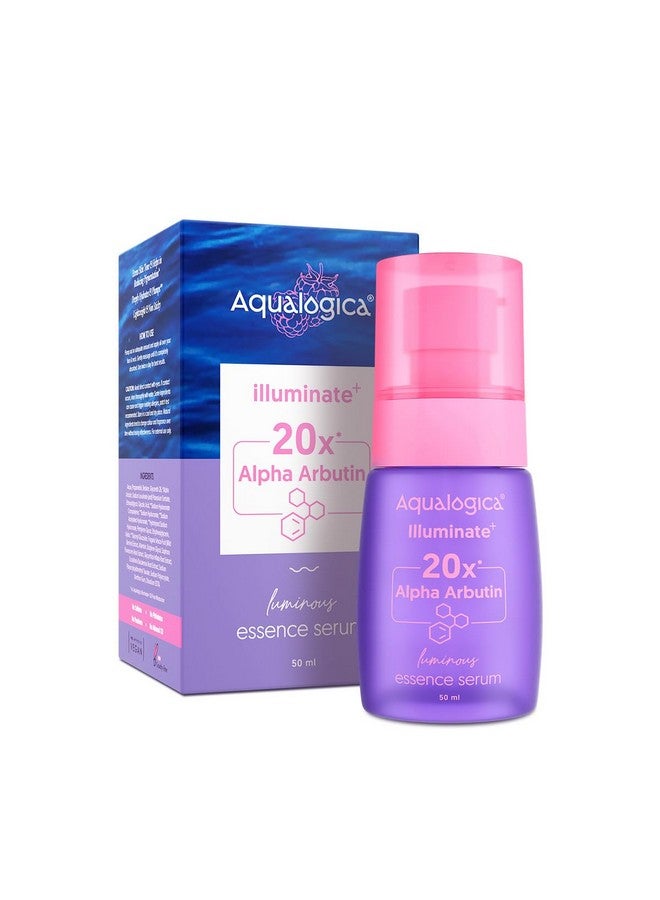 Lluminate+ 20X* Alpha Arbutin Luminous Essence Serum - 50Ml|Power Of 20X* Alpha Arbutin | Fights Pigmentation & Uneven Skin Tone | Hydrates & Plumps Skin