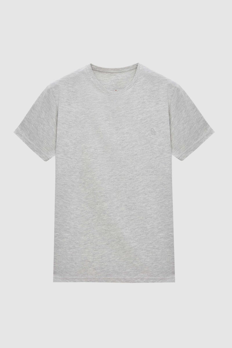 Regular Fit Gray Plain T-Shirt 2HC140632006M