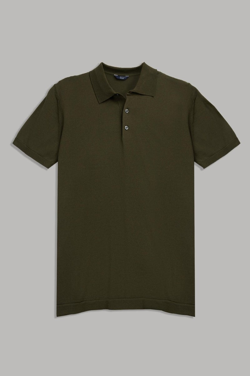 D'S Groom Slim Fit Khaki Plain Knit T-Shirt 2HF069421001M