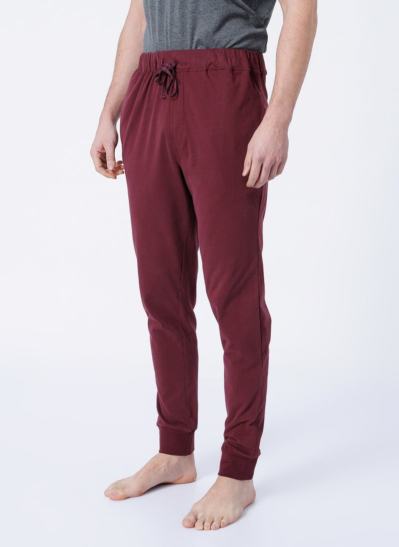 Ds Damat Ds200012004 Normal Waist Claret Red Men's Pajama Bottom