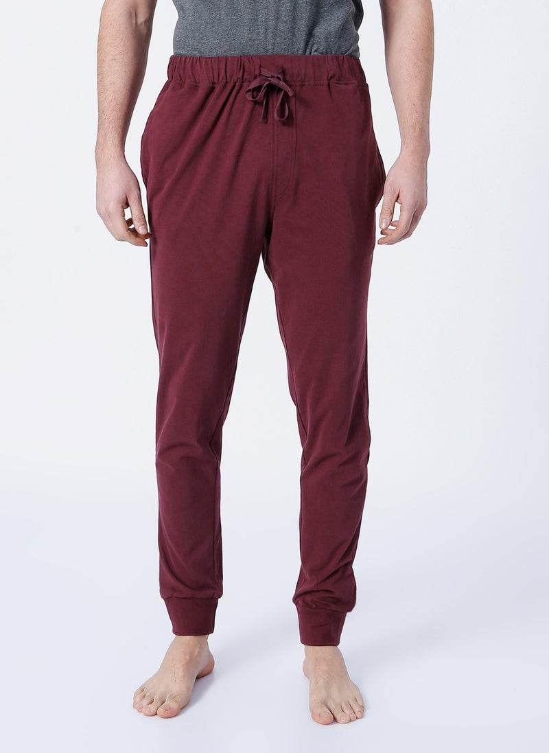 Ds Damat Ds200012004 Normal Waist Claret Red Men's Pajama Bottom