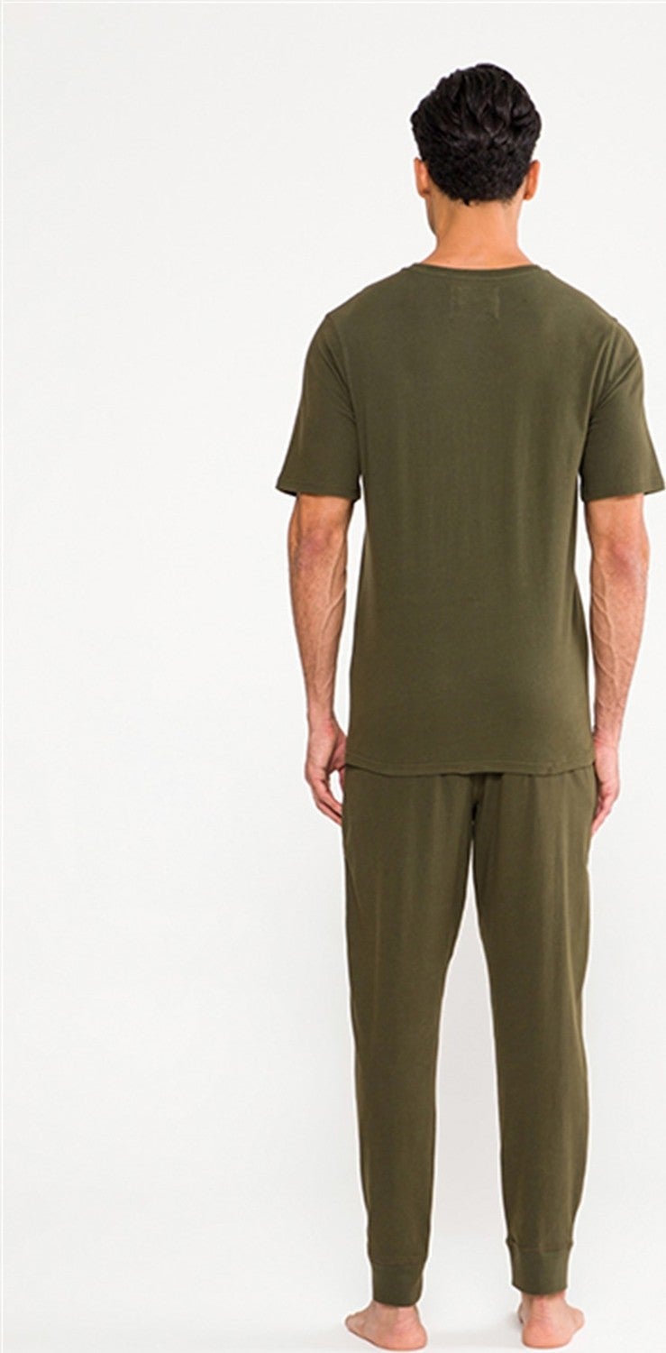 D'S Groom Men's Rib Leg Khaki Pajama Bottom