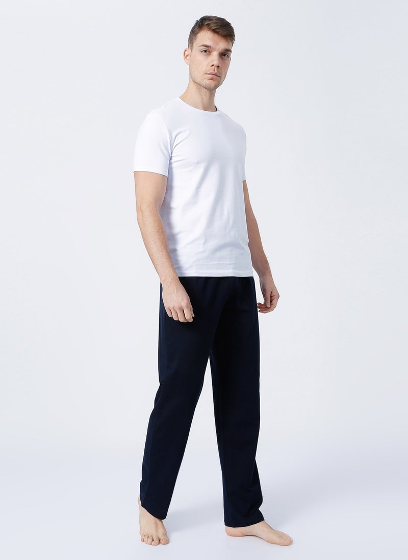 D'S Groom Normal Waist Navy Blue Men's Pajama Bottom