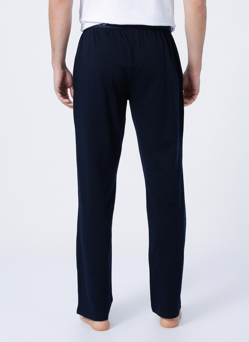 D'S Groom Normal Waist Navy Blue Men's Pajama Bottom