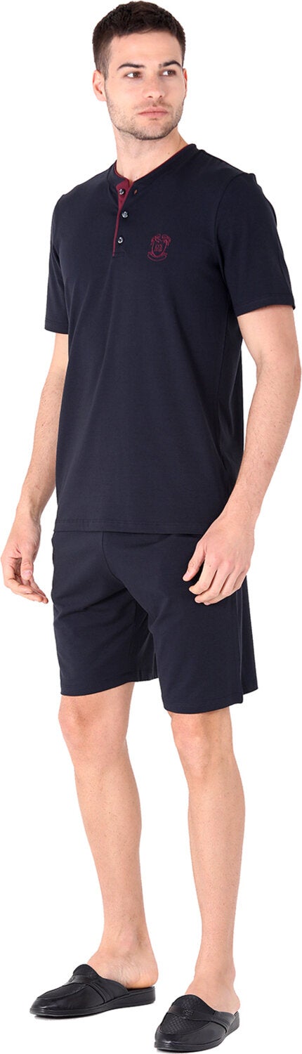 Ds Damat Shorts Pajamas Set Navy Blue